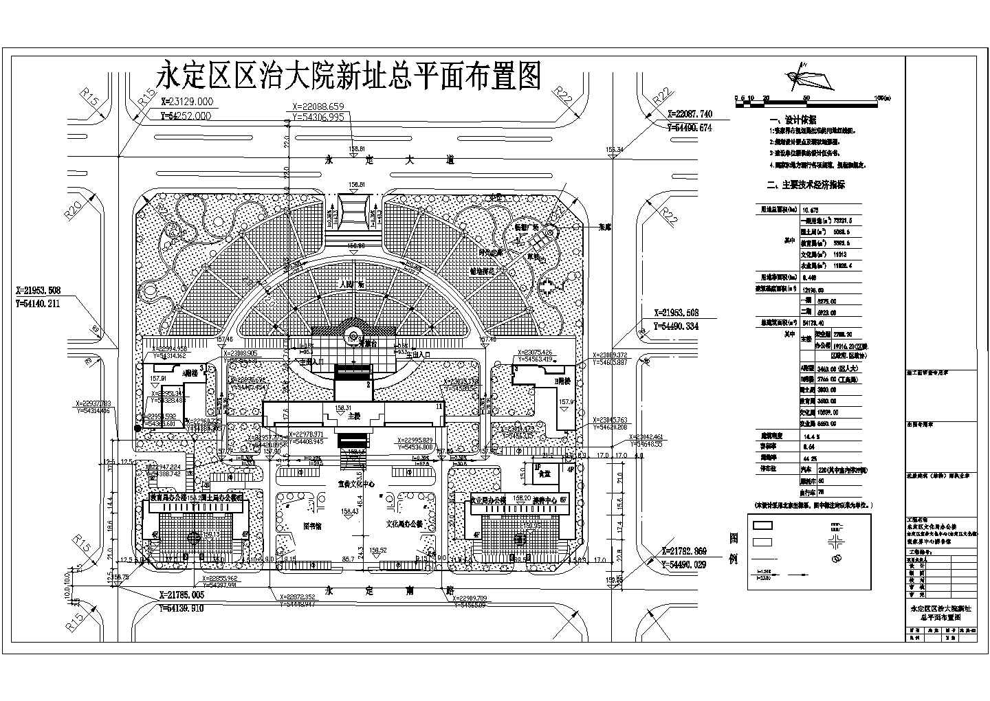 某城市永定区区治文化大院景观设计总图