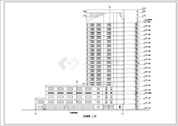 高层人民医院门诊住院综合大楼建筑施工图-图二