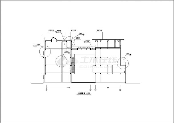 某高校五层美术教学楼建筑设计图纸-图一