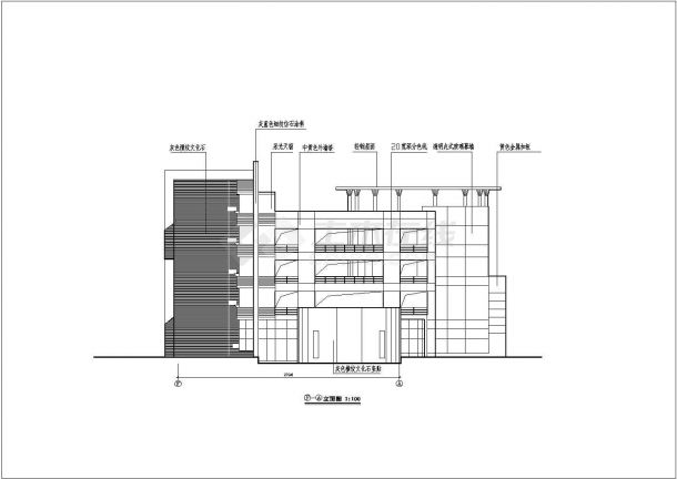 某高校五层美术教学楼建筑设计图纸-图二
