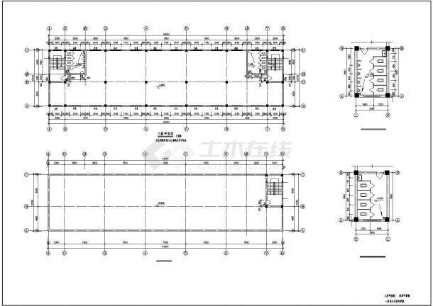 某地区两层框架结构生产车间建筑施工图纸-图二