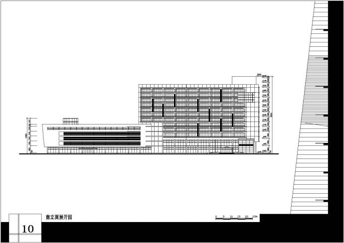 某十二层办公楼CAD平面布置参考图_图1