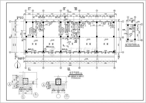 某十三层框架结构写字楼建筑施工图-图二
