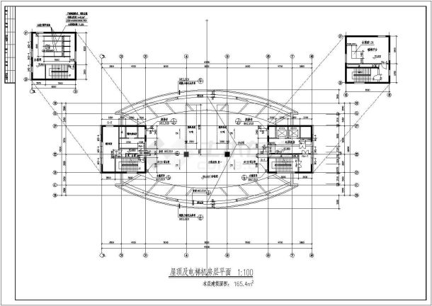 某十八层办公楼建筑CAD布置图-图一