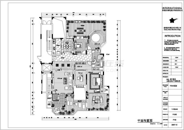 东南亚风格现代别墅装修施工图（含效果图）-图二