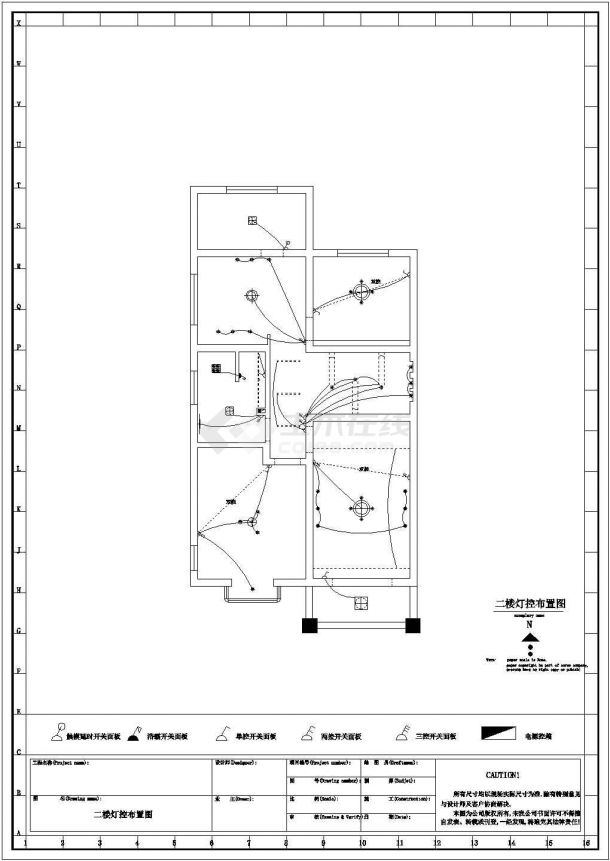 二层现代别墅装修设计施工图（含效果图）-图一