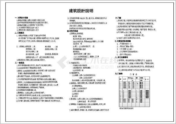 某六层办公楼框架结构建筑施工图-图一