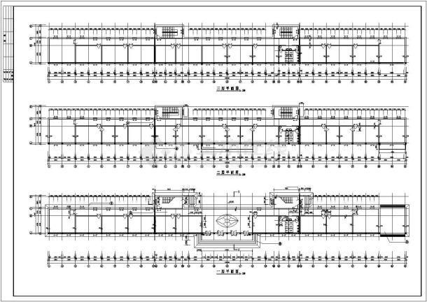 某节能型3111.81平方米四层公安办公楼建筑方案图（框架结构）-图二