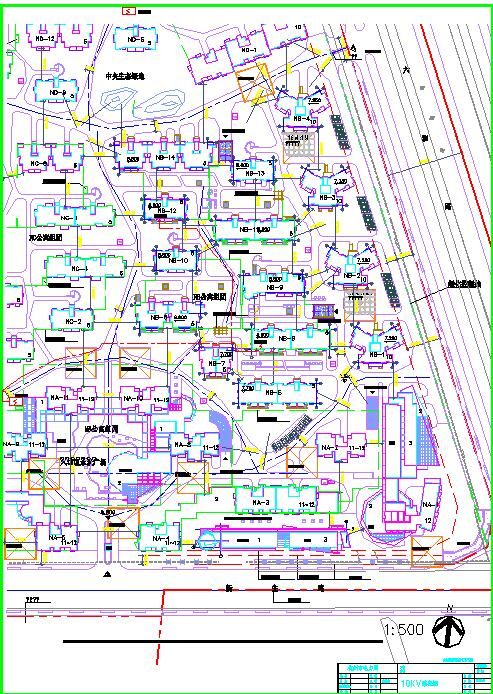 【杭州】住宅小区电力方案平面设计图-图一