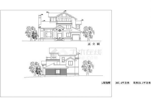 某地经典小型别墅建筑cad图系列1-图一