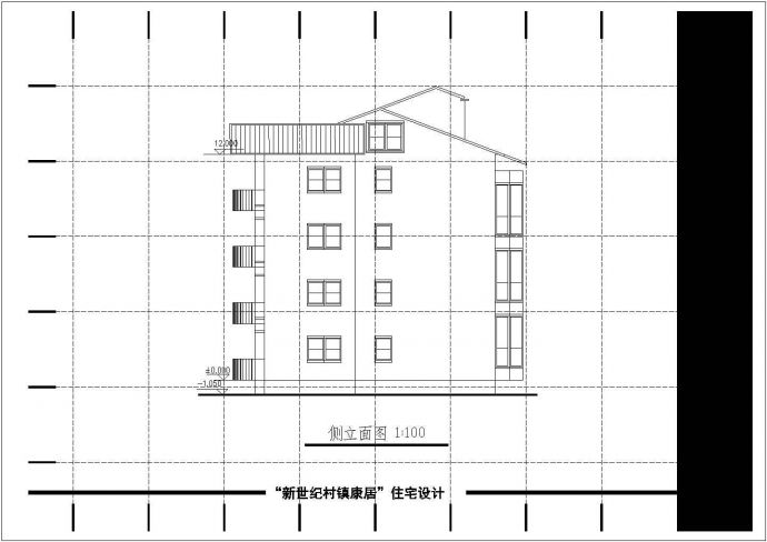 某地住宅（公寓式）建筑设计图_图1