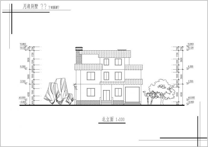 某地别墅建筑设计平面图_图1