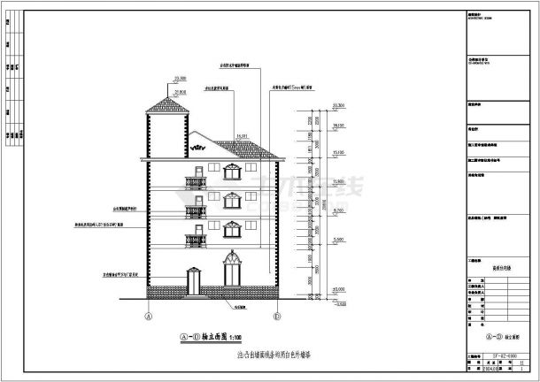 独立住宅建筑施工CAD参考图-图二