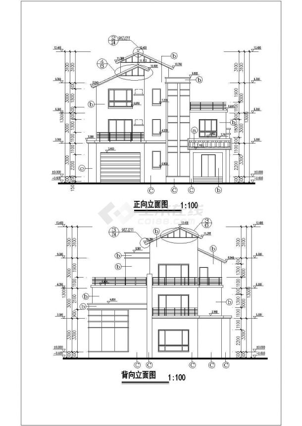 简单的别墅建筑CAD布置图-图一