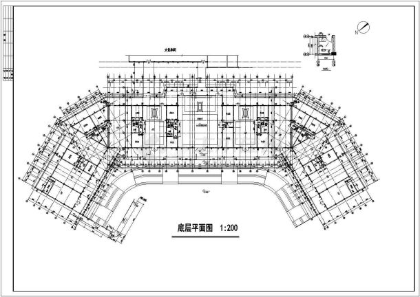 殡葬管理处悼念厅建筑设计图纸（含设计说明）-图二