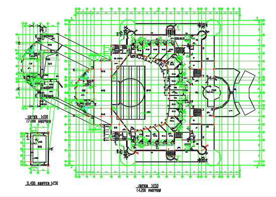 某两层娱乐中心建筑设计图纸（共两张）_图1