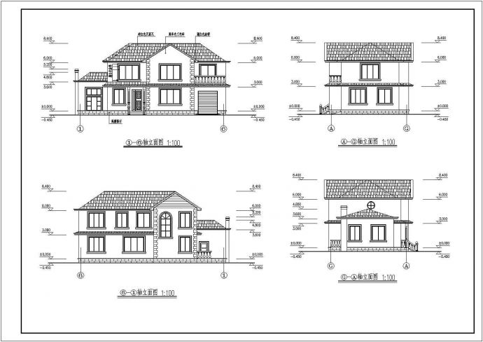 某地区简单别墅建筑CAD参考图_图1