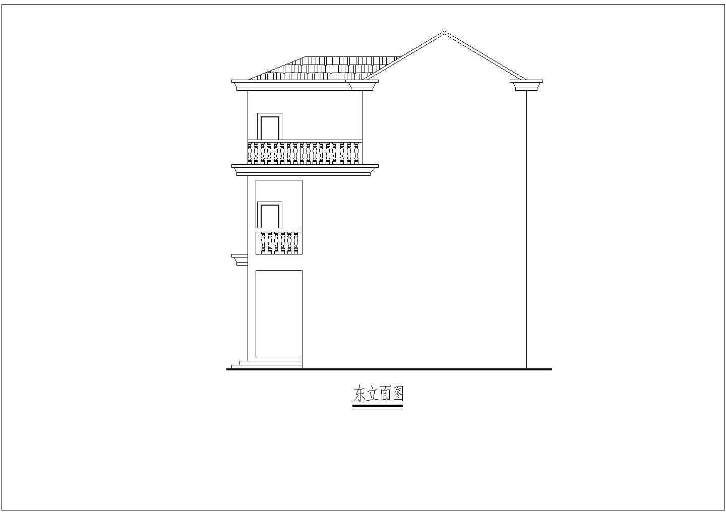 简单的农村住宅设计建筑cad图