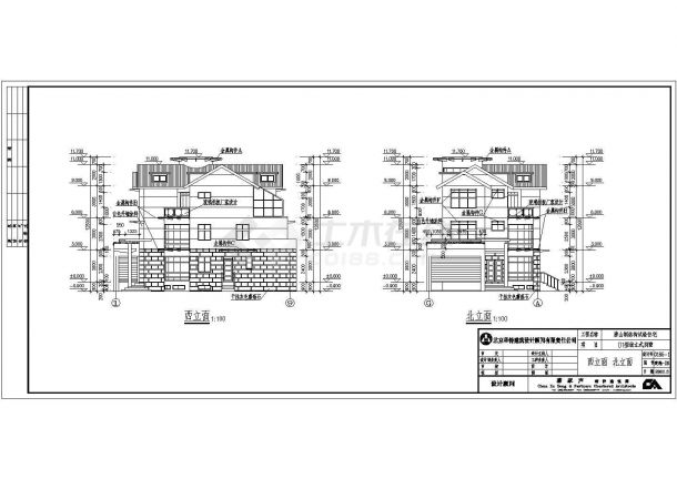 某地私人别墅建筑CAD参考详图-图二