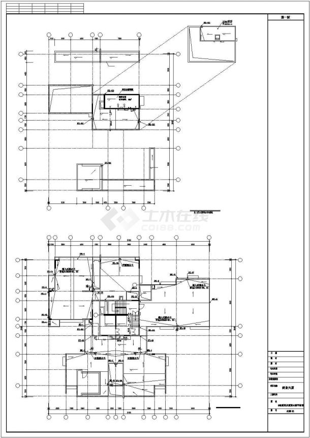 【青岛】某地高层住宅建筑给排水平面图纸-图二