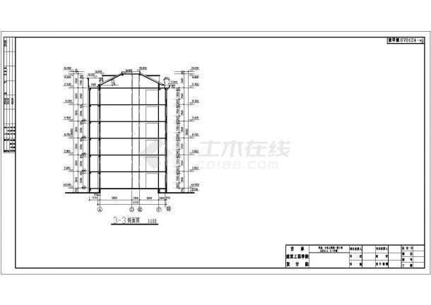 杭州市某地多层住宅建筑剖面CAD参考图-图二