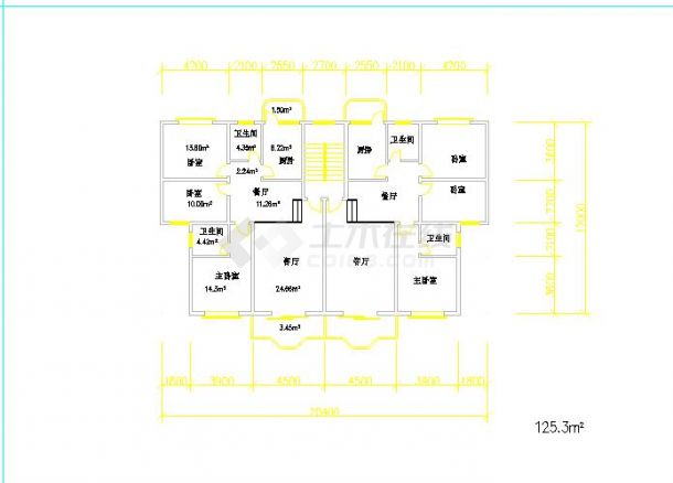 百余种住宅建筑户形平面图纸集合(共20张)-图二
