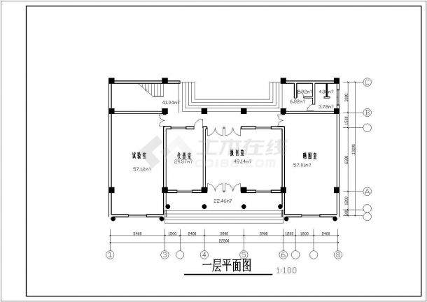 实用的勘探队办公楼建筑设计图（1）-图二