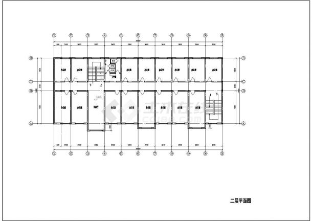 江苏四层现代风格办公楼建筑设计图-图一