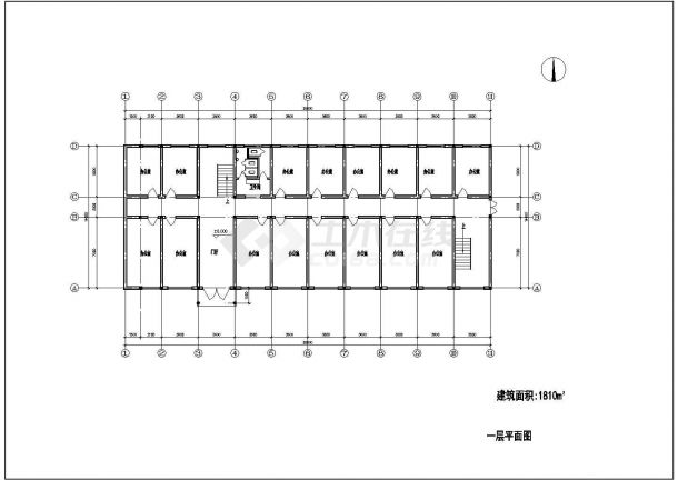 江苏四层现代风格办公楼建筑设计图-图二