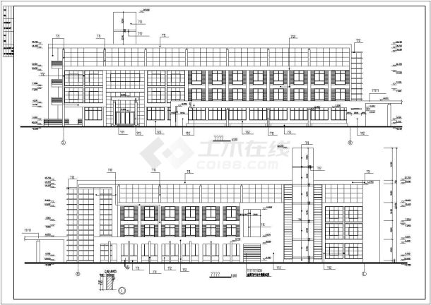 某地地上四层现代风格综合楼建筑设计图-图二