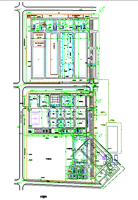 【江苏】某地区大型建筑群总平面规划图_图1