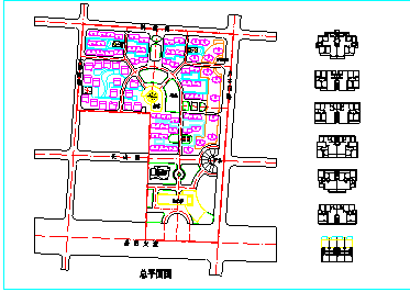 【河北省】某地区小区规划设计总图纸-图二