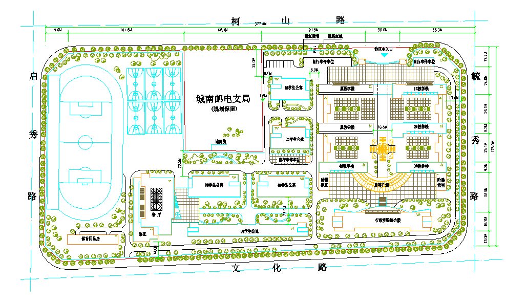 【河北省】某地区小学校园规划方案图