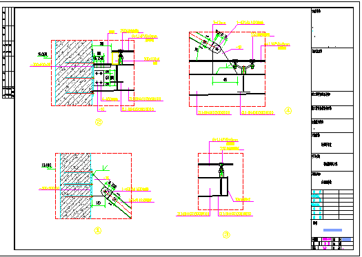 行政楼大门雨棚钢结构施工图（CAD图纸7张，节点详细）