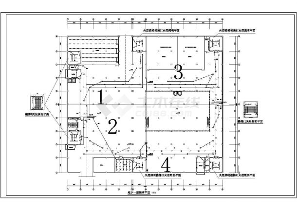 [山东]4层现代风格商业广场建筑设计施工图（图纸详细推荐下载）VIP-图二