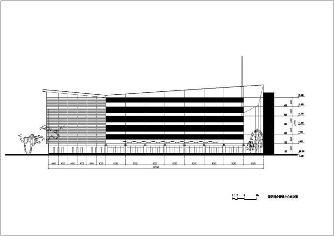 某港区综合管理中心及生活辅助区建筑设计图纸_图1