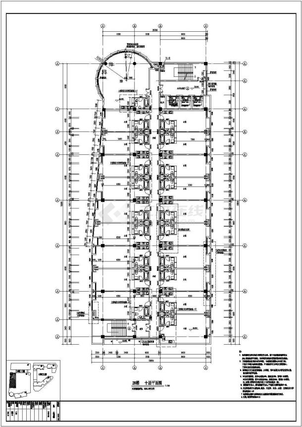 [施[安徽]18层商业综合体建筑施工图（甲级设计院）VIP-图二