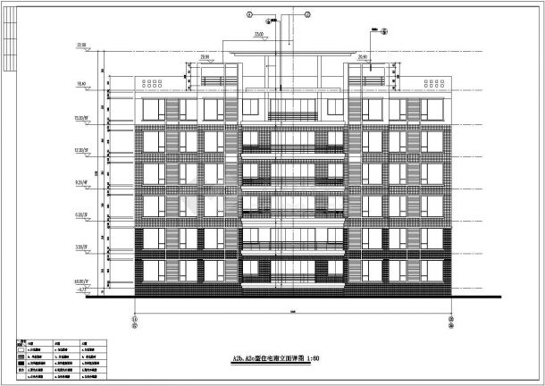 多层住宅楼建筑平面户型设计施工图-图二
