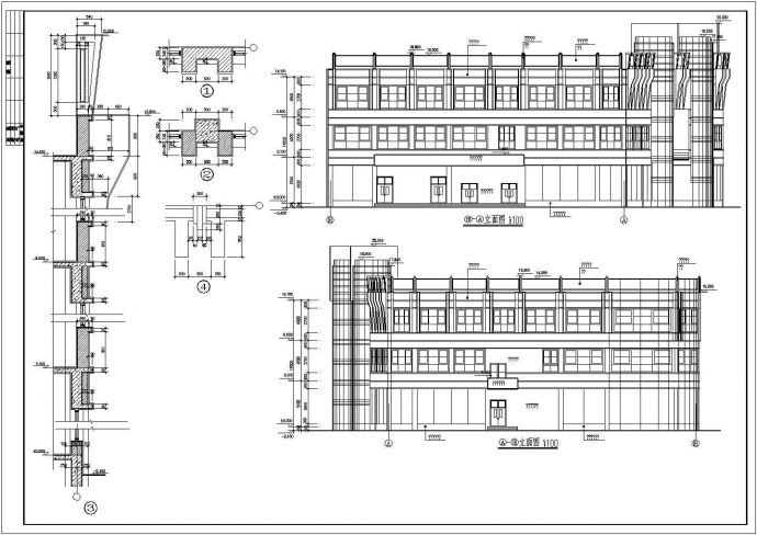 某大型三层综合商场全套建筑设计图纸_图1