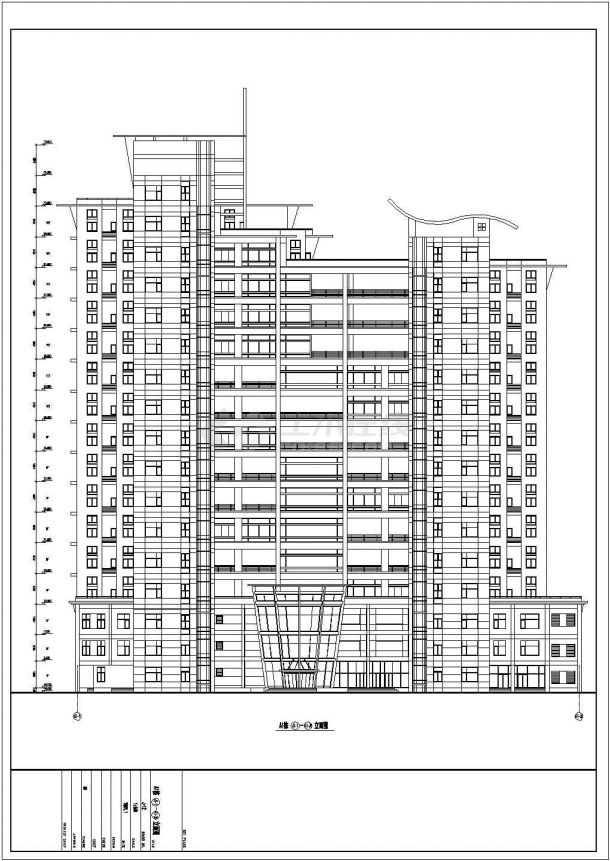 高层商用住楼建筑全套设计施工图纸-图二