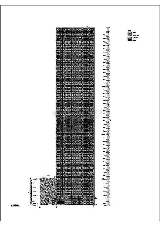 [武汉]某128804.53㎡48层商业综合体建筑施工图（202米）VIP-图一