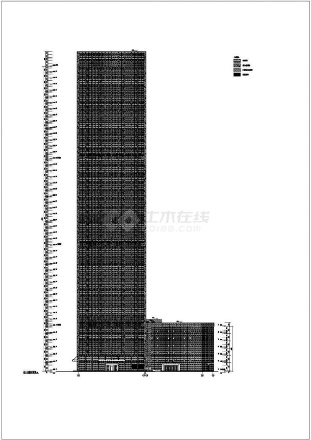 [武汉]某128804.53㎡48层商业综合体建筑施工图（202米）VIP-图二