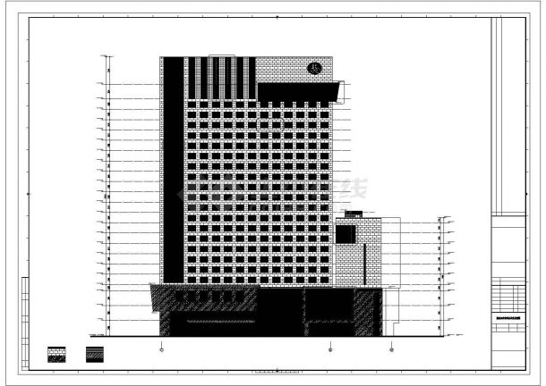 [上海]某开发区92403㎡22层商业综合楼建筑施工图-图二