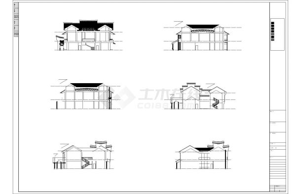 [成都]洛带文化艺术村某街区小镇住宅（10、11号楼）建筑施工图-图一