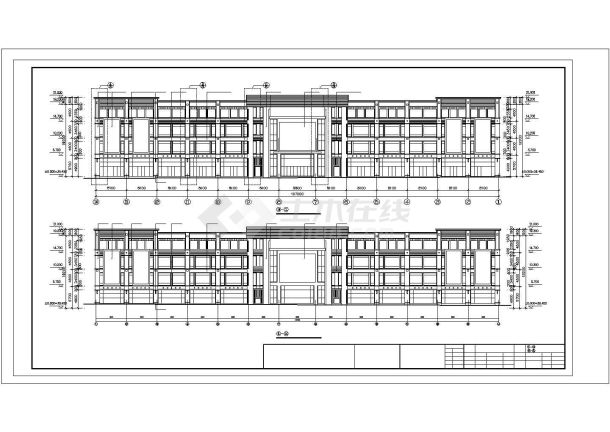 [大连]某20455㎡四层综合商业市场建筑施工图-图二