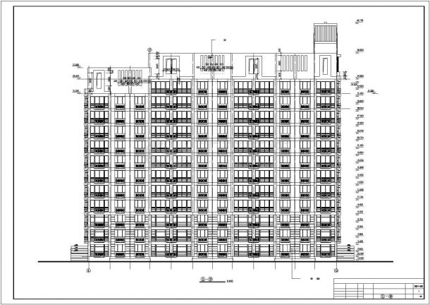 十几层小高层商住楼建筑设计施工图纸-图一