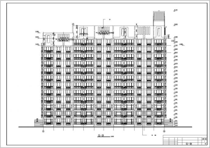 十几层小高层商住楼建筑设计施工图纸_图1