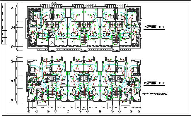某七层住宅建筑电气设计施工图纸（共13张）
