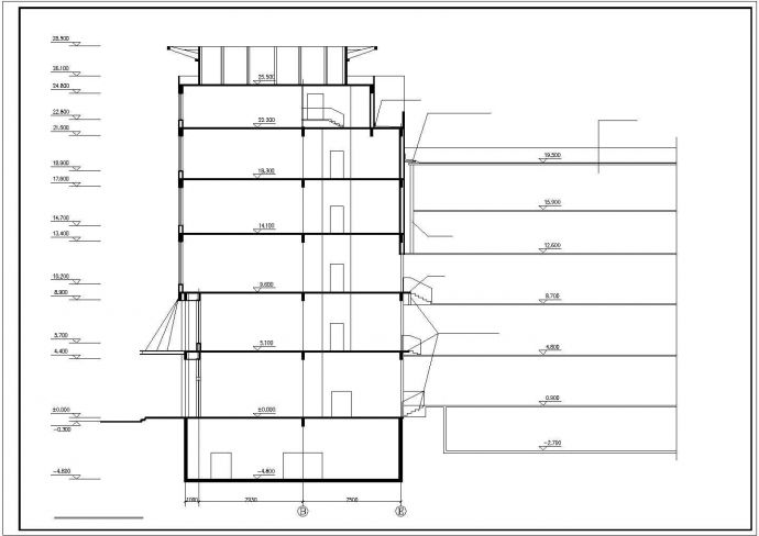 海城商厦现代多层商业建筑设计施工图CAD_图1