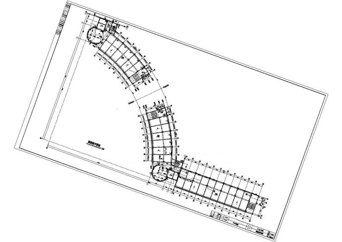 某高层综合商业楼建筑CAD平面布置参考图_图1